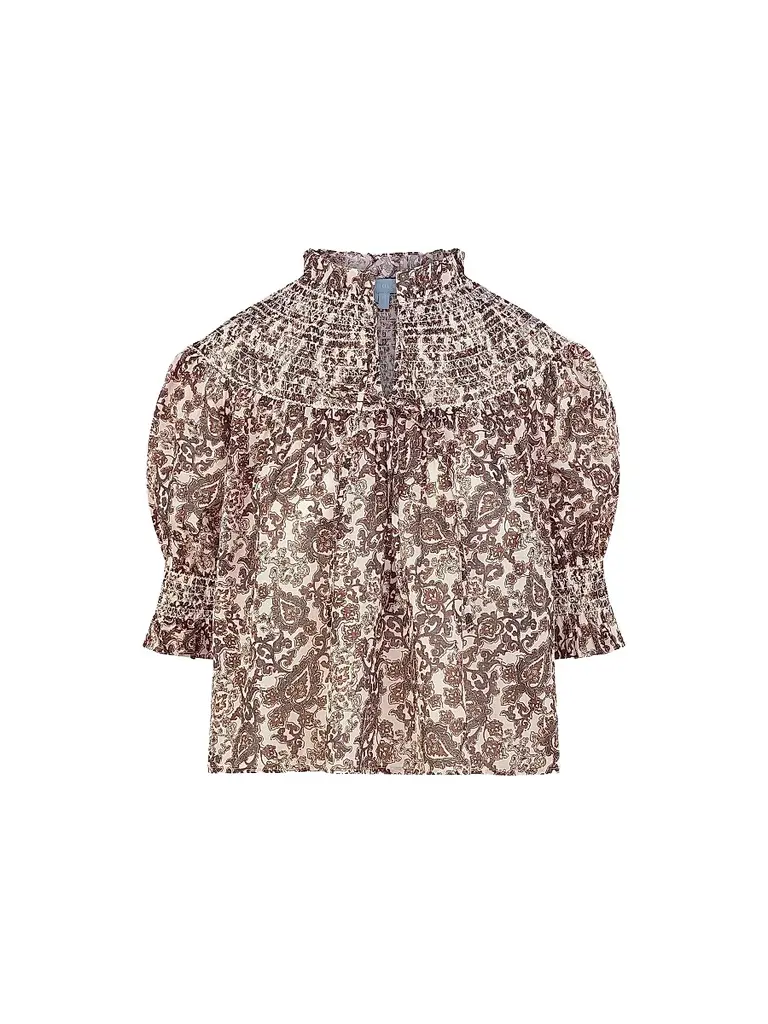 Hill House Home Women's The Zinnia Top - Chedworth Paisley Brown | Image 1 Hill House Home Women's The Zinnia Top - Chedworth Paisley Brown | Image 1