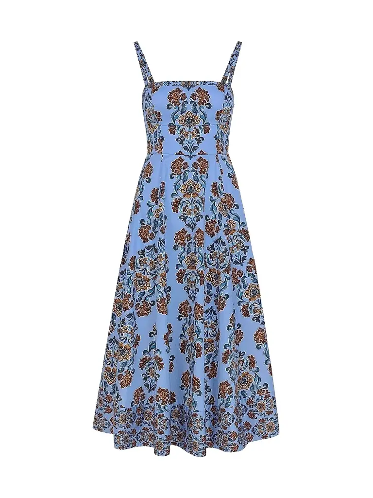 Hill House Home Women's The Margot Dress - Stowell Medallion Iris | Image 1 Hill House Home Women's The Margot Dress - Stowell Medallion Iris | Image 1