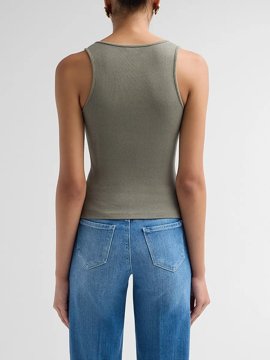 L'Agence Women's Adira Rib-Knit Tank | Thumbnail 3 L'Agence Women's Adira Rib-Knit Tank | Thumbnail 3