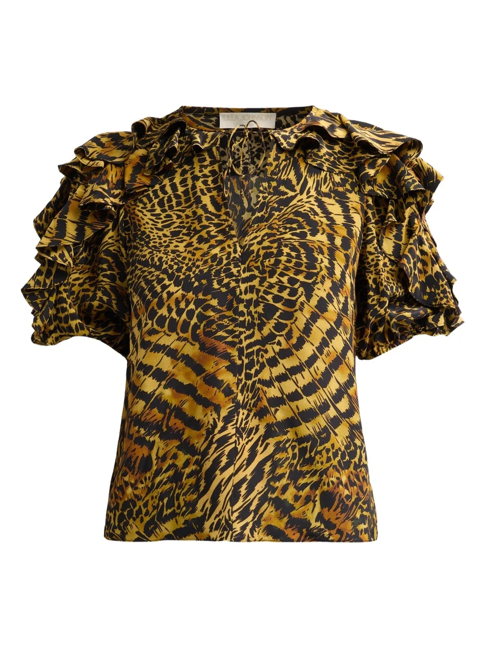 Women's Josephine Animal-Print Silk Top