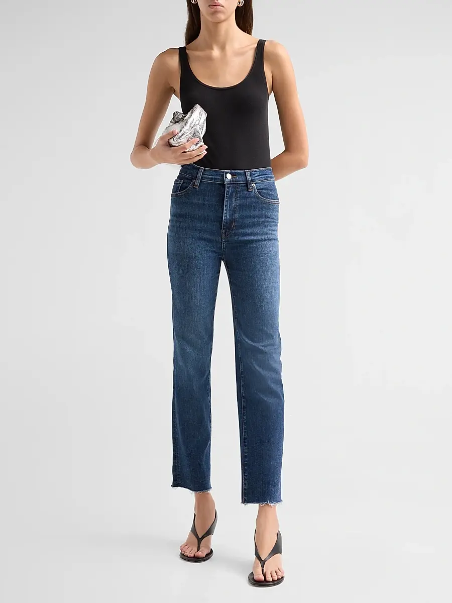 Frame Women's Le Sleek High-Rise Straight Jeans | Thumbnail 2