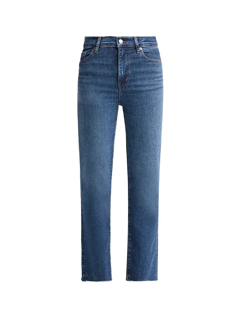 FRAME Women's Le Sleek High-Rise Straight Jeans - Showdown Raw Fray | Image 1 FRAME Women's Le Sleek High-Rise Straight Jeans - Showdown Raw Fray | Image 1