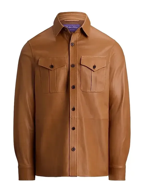 Men's Barron Plonge Leather Shirt Jacket Men's Barron Plonge Leather Shirt Jacket