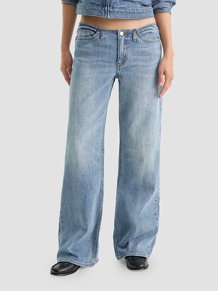 GOOD AMERICAN Women's Ghost Waist Low Loose Jeans | Thumbnail 4 GOOD AMERICAN Women's Ghost Waist Low Loose Jeans | Thumbnail 4