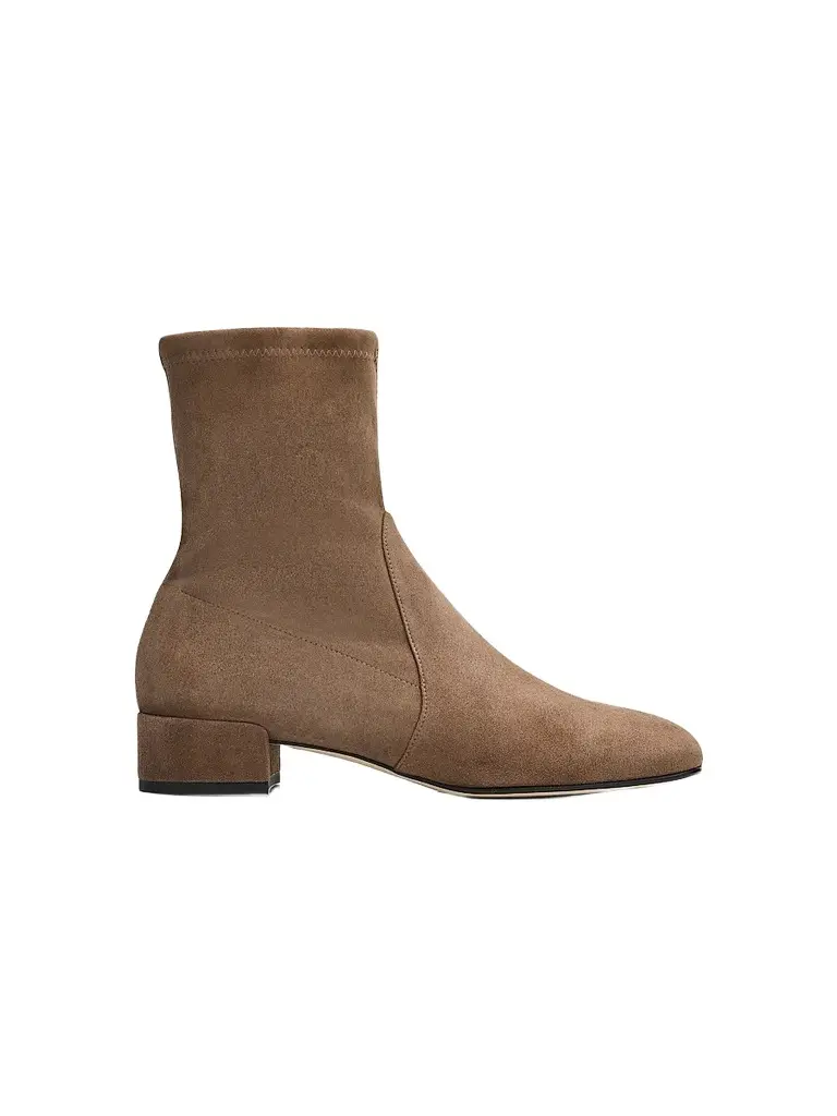 Stuart Weitzman Women's Bacari 25MM Suede Ankle Boots - Weathered Taupe | Image 1 Stuart Weitzman Women's Bacari 25MM Suede Ankle Boots - Weathered Taupe | Image 1