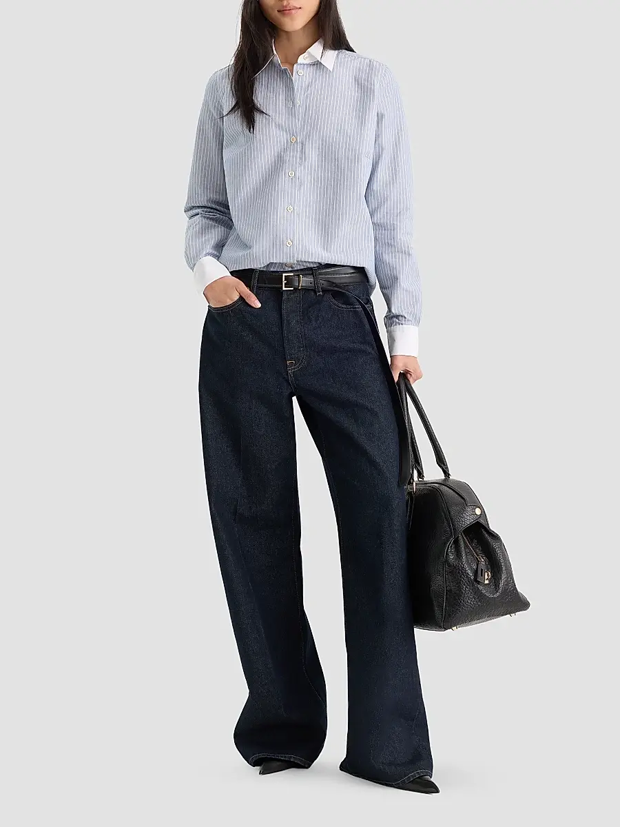 GOOD AMERICAN Women's The Oxford Contrast Shirt | Thumbnail 2 GOOD AMERICAN Women's The Oxford Contrast Shirt | Thumbnail 2
