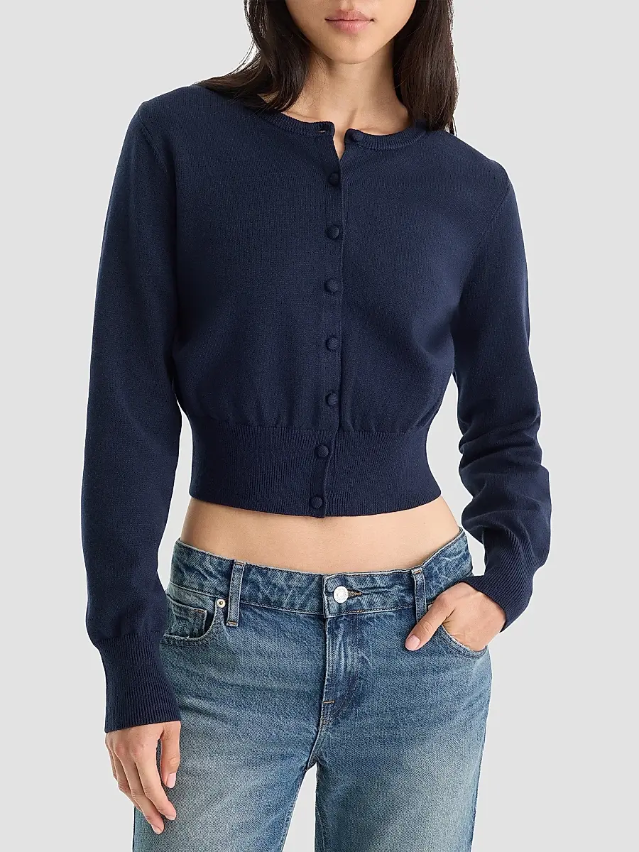 GOOD AMERICAN Women's The Fine Knit Cardigan | Thumbnail 4 GOOD AMERICAN Women's The Fine Knit Cardigan | Thumbnail 4