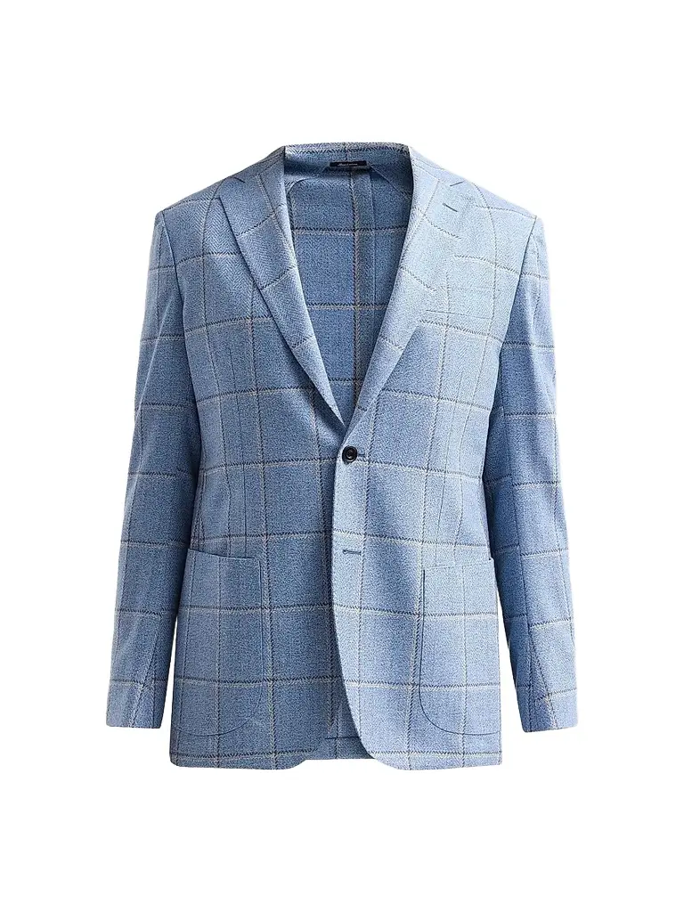 Sartorio Napoli Men's Heavy Plaid Wool-Cashmere Sport Coat - Blue | Image 1 Sartorio Napoli Men's Heavy Plaid Wool-Cashmere Sport Coat - Blue | Image 1