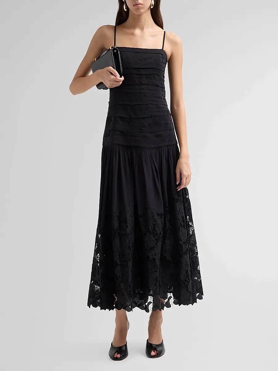 Hemant & Nandita Women's Pleated A-Line Maxi Dress | Thumbnail 2 Hemant & Nandita Women's Pleated A-Line Maxi Dress | Thumbnail 2