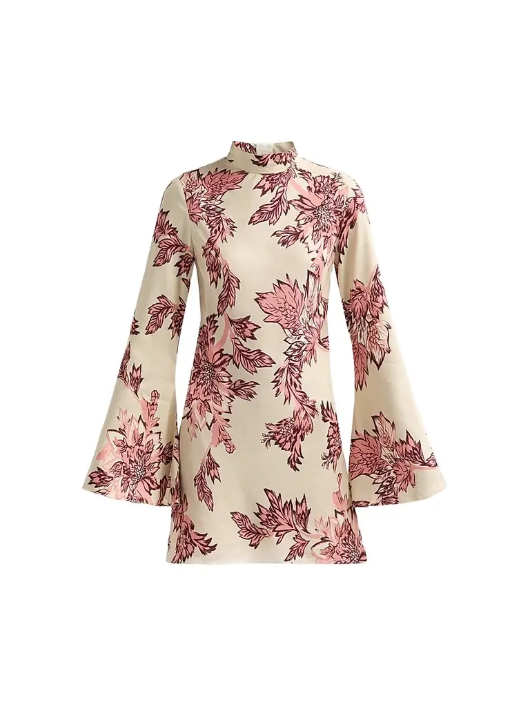 Hemant & Nandita Women's Printed Bias-Cut Mini Dress | Image 1 Hemant & Nandita Women's Printed Bias-Cut Mini Dress | Image 1