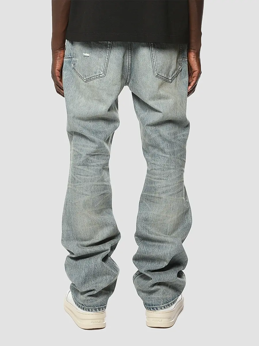Purple Brand Men's Whiskered Stacked Jeans | Thumbnail 2 Purple Brand Men's Whiskered Stacked Jeans | Thumbnail 2