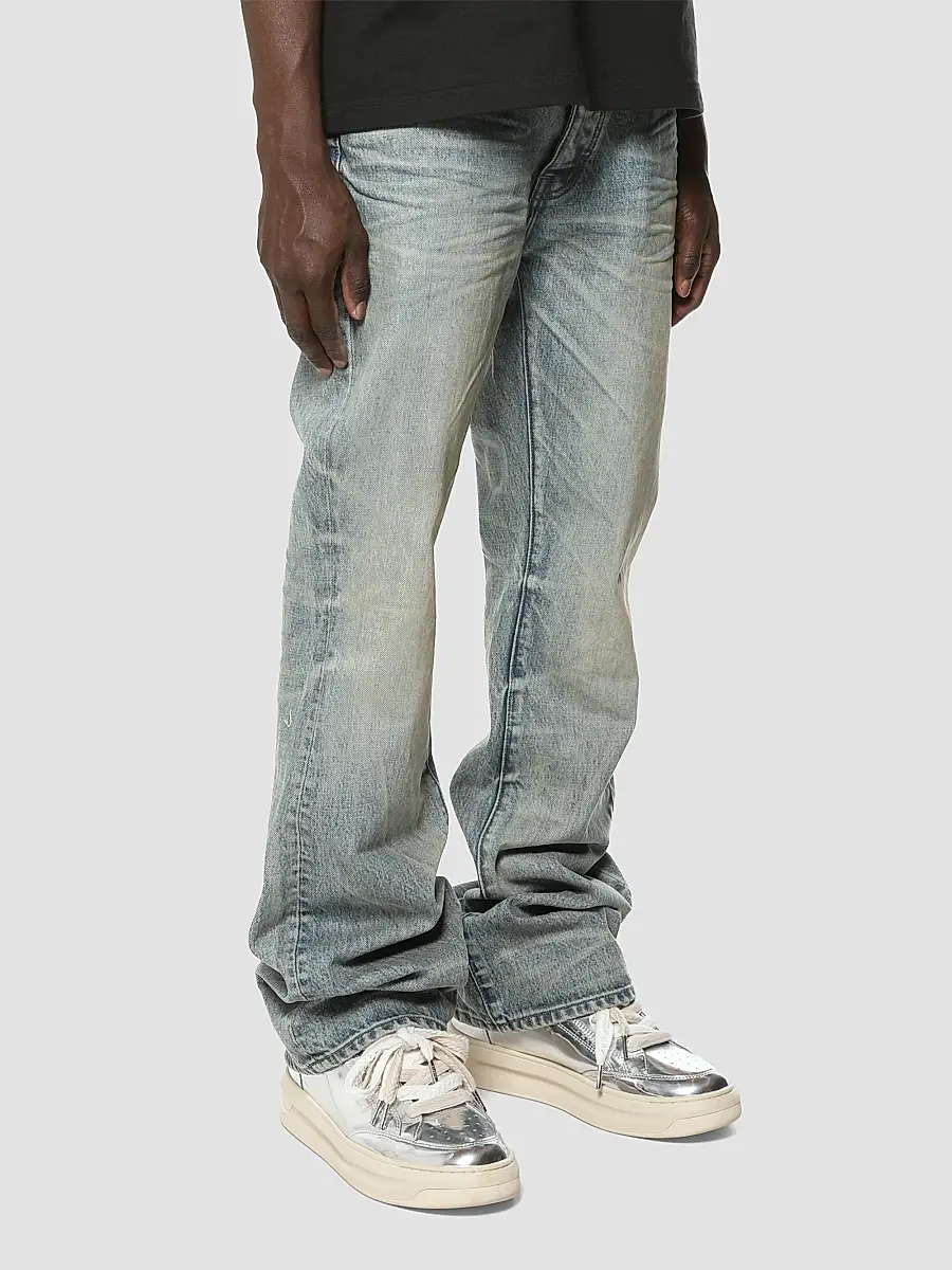 Purple Brand Men's Whiskered Stacked Jeans | Thumbnail 3 Purple Brand Men's Whiskered Stacked Jeans | Thumbnail 3