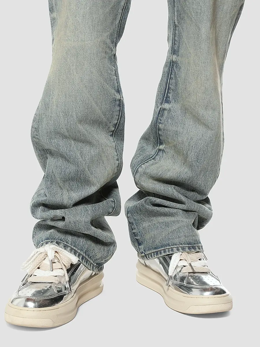 Purple Brand Men's Whiskered Stacked Jeans | Thumbnail 4 Purple Brand Men's Whiskered Stacked Jeans | Thumbnail 4