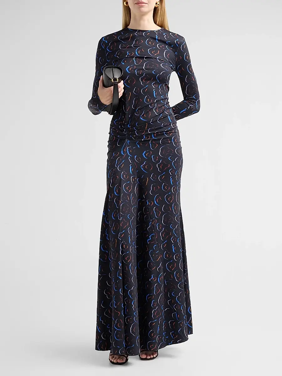 EYWASOULS MALIBU Women's Annie Printed Long-Sleeve Maxi Dress | Thumbnail 2 EYWASOULS MALIBU Women's Annie Printed Long-Sleeve Maxi Dress | Thumbnail 2