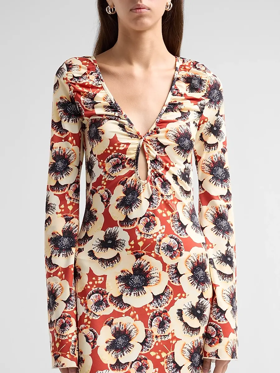 EYWASOULS MALIBU Women's Diana Floral Bell Sleeve Maxi Dress | Thumbnail 5 EYWASOULS MALIBU Women's Diana Floral Bell Sleeve Maxi Dress | Thumbnail 5