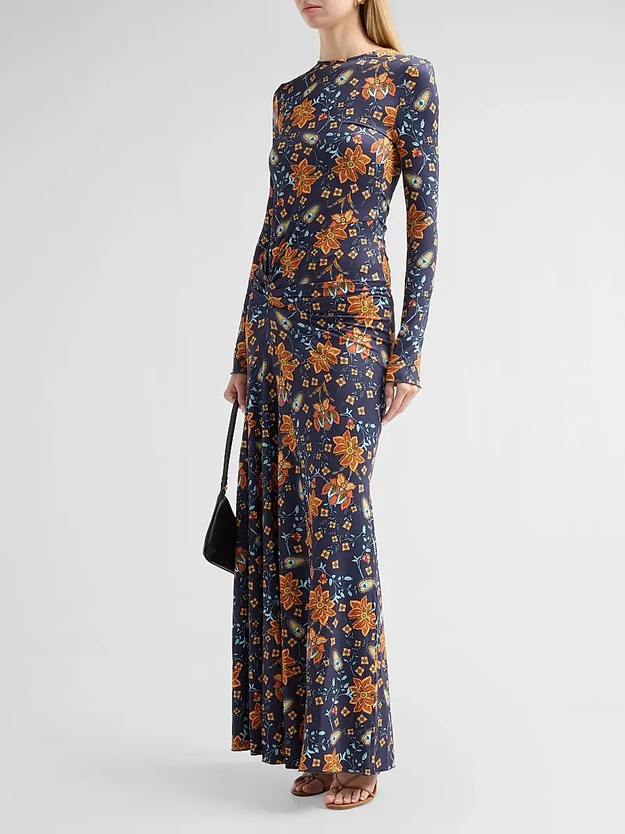 EYWASOULS MALIBU Women's Annie Floral Long-Sleeve Maxi Dress | Thumbnail 4 EYWASOULS MALIBU Women's Annie Floral Long-Sleeve Maxi Dress | Thumbnail 4