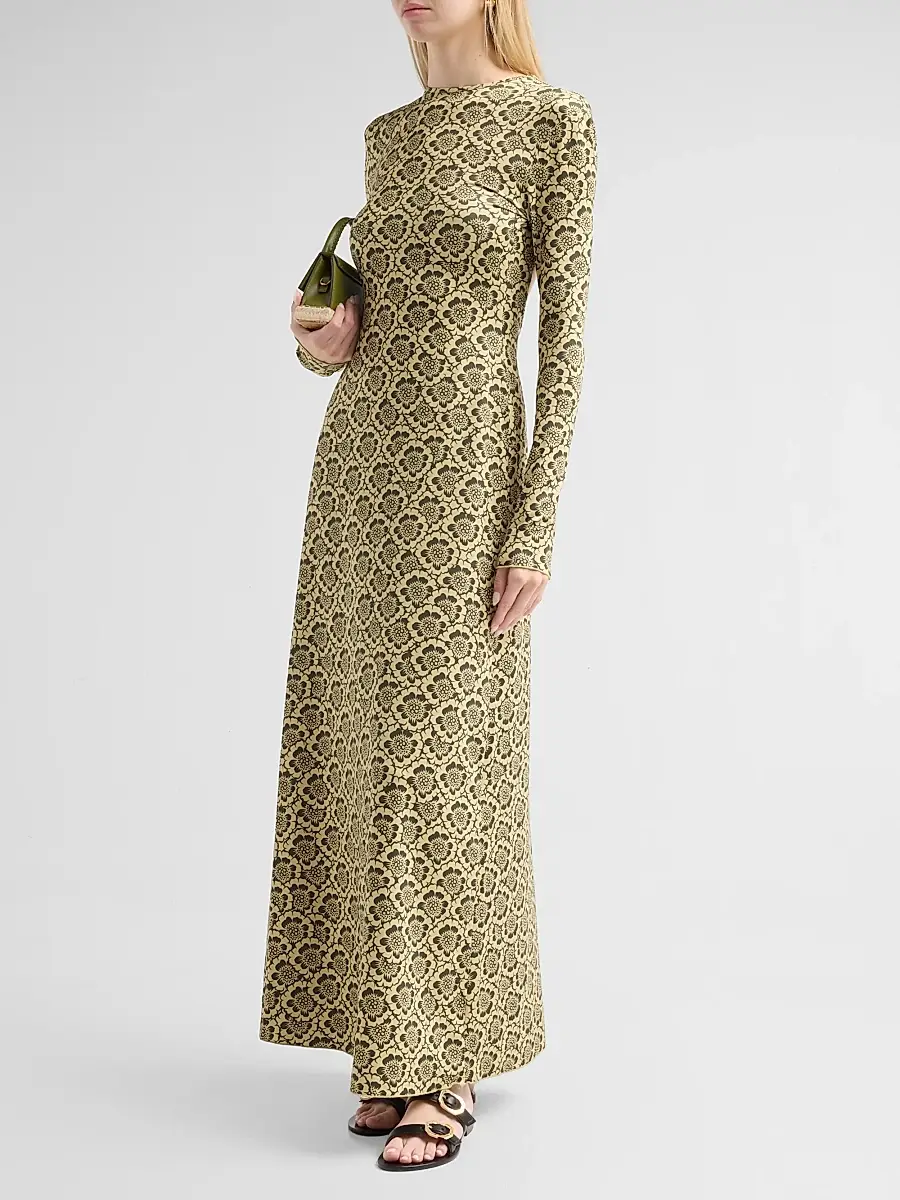 EYWASOULS MALIBU Women's Sam Floral Open-Back Maxi Dress | Thumbnail 4