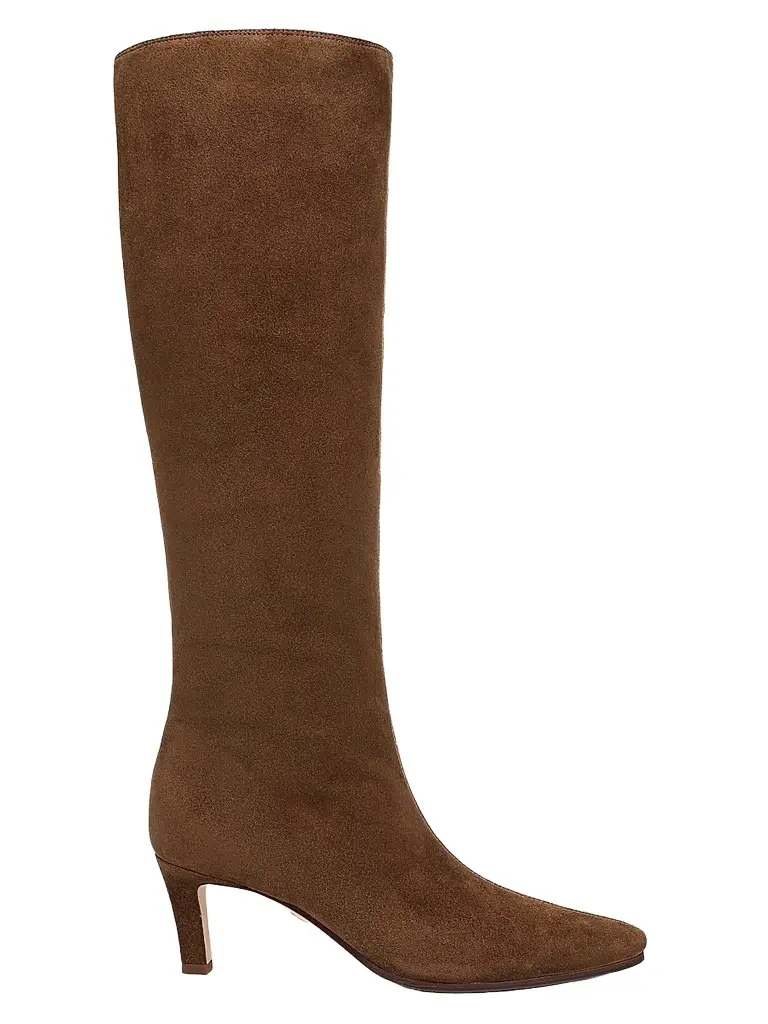 Veronica Beard Women's Aisla 60MM Suede Knee-High Boots - Chestnut | Image 1 Veronica Beard Women's Aisla 60MM Suede Knee-High Boots - Chestnut | Image 1