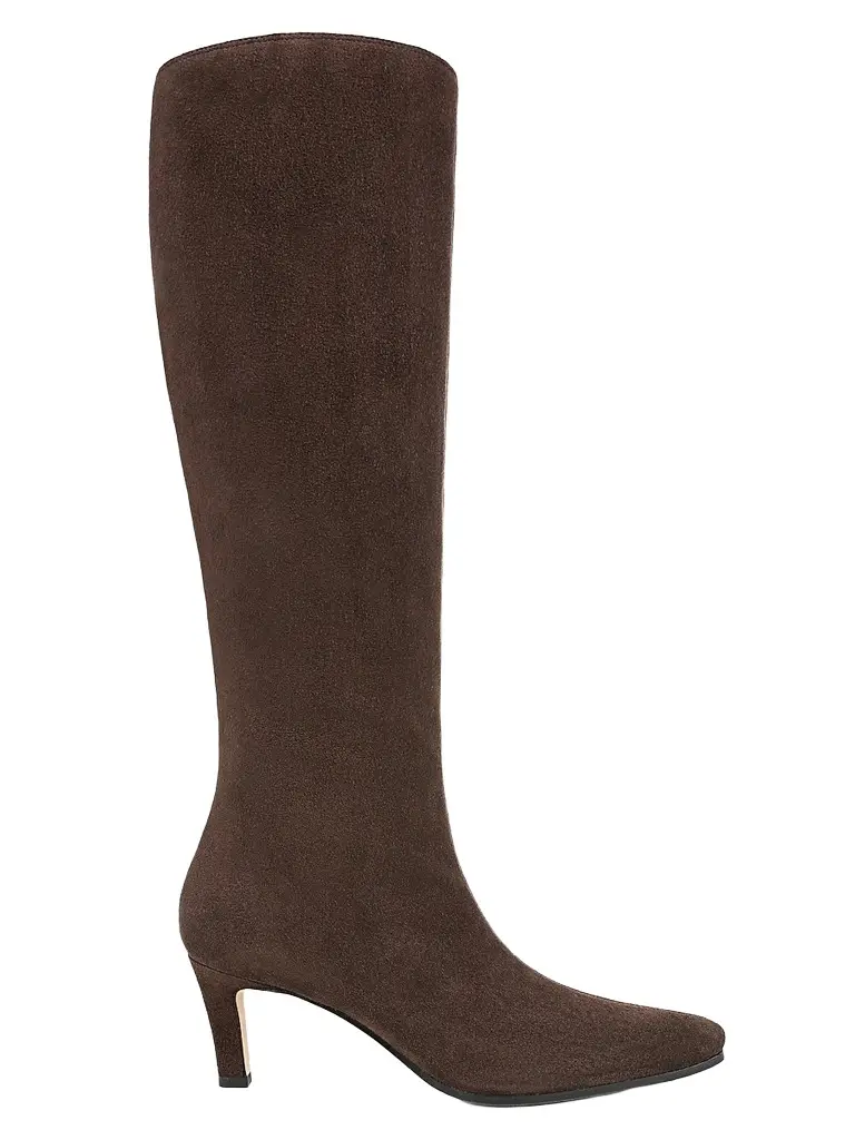 Veronica Beard Women's Aisla 60MM Suede Knee-High Boots - Espresso | Image 1 Veronica Beard Women's Aisla 60MM Suede Knee-High Boots - Espresso | Image 1