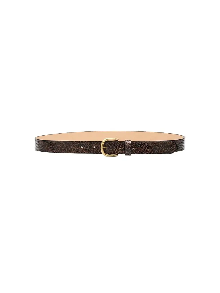 Women's Zap Snakeskin-Embossed Leather Belt