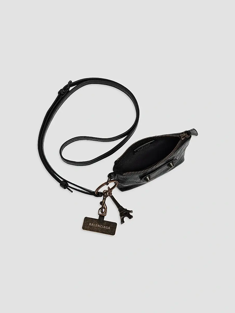 Balenciaga Women's Le City Phone Strap with Pouch - Black | Thumbnail 2 Balenciaga Women's Le City Phone Strap with Pouch - Black | Thumbnail 2