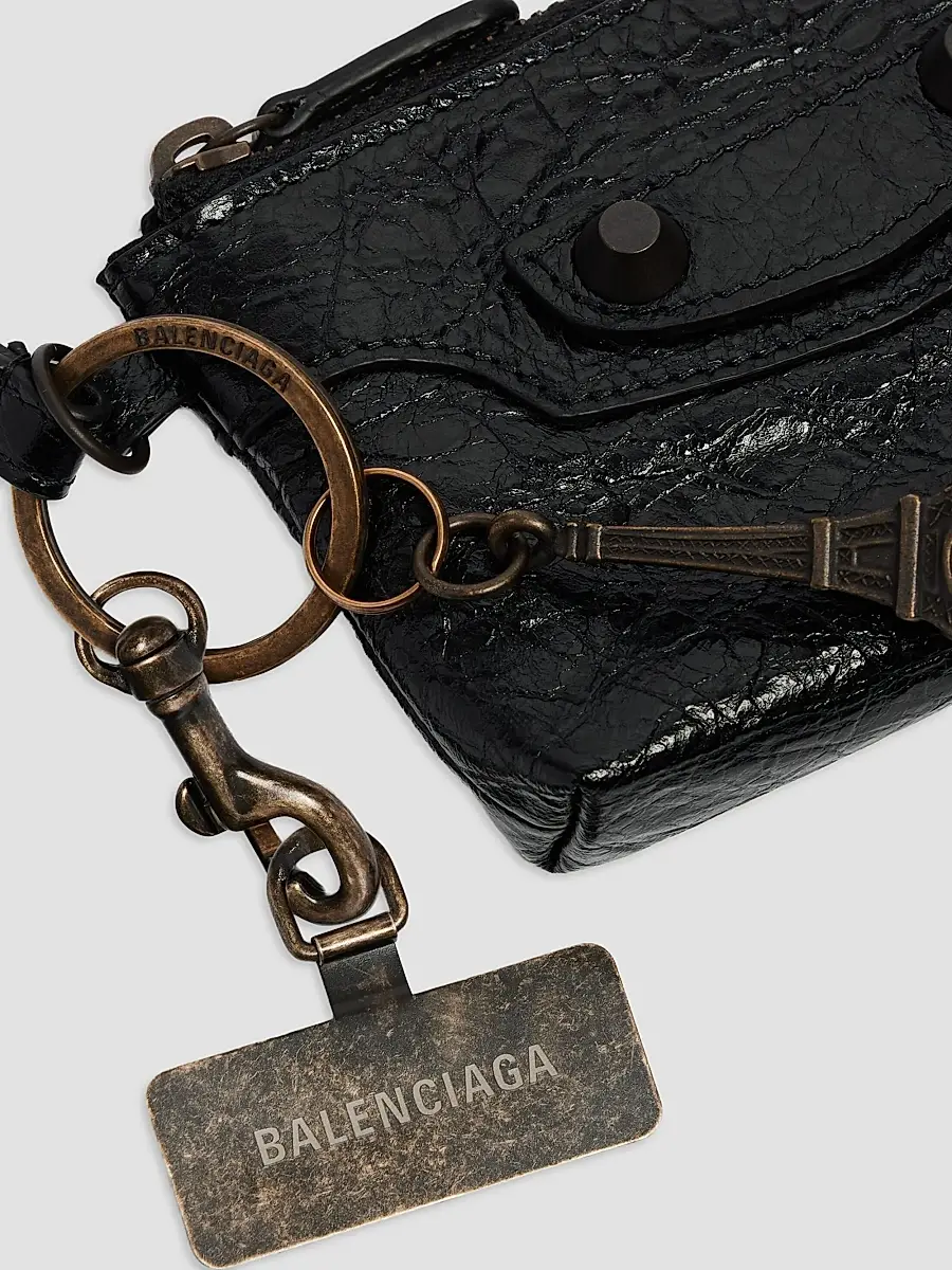 Balenciaga Women's Le City Phone Strap with Pouch - Black | Thumbnail 3 Balenciaga Women's Le City Phone Strap with Pouch - Black | Thumbnail 3