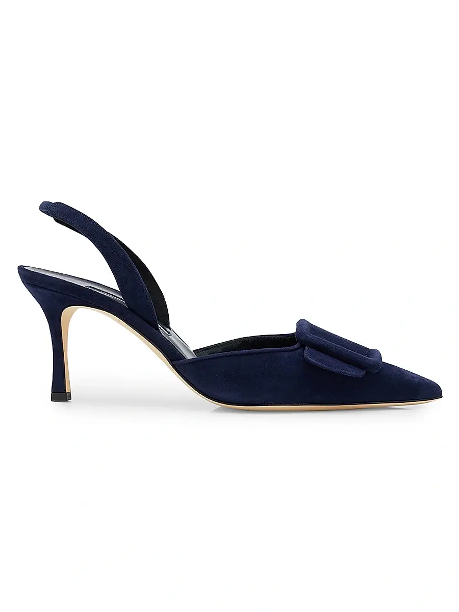 Women's Maysli 70MM Suede Slingback Pumps Women's Maysli 70MM Suede Slingback Pumps