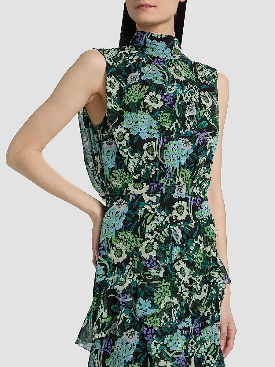 Saloni Women's Fleur Ruffled Midi Dress | Thumbnail 6 Saloni Women's Fleur Ruffled Midi Dress | Thumbnail 6