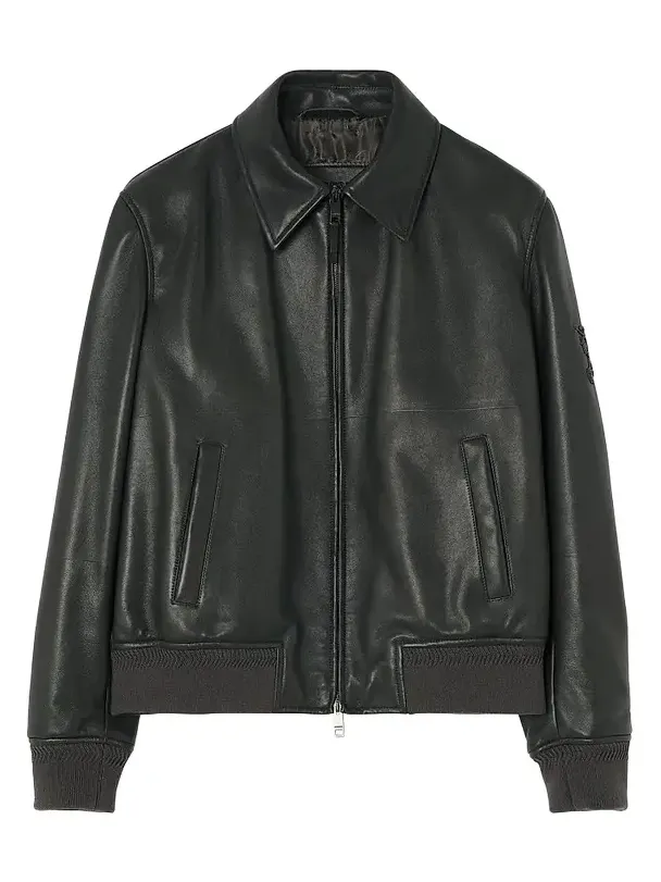 Burberry Men's Bloomsbury Leather Bomber Jacket