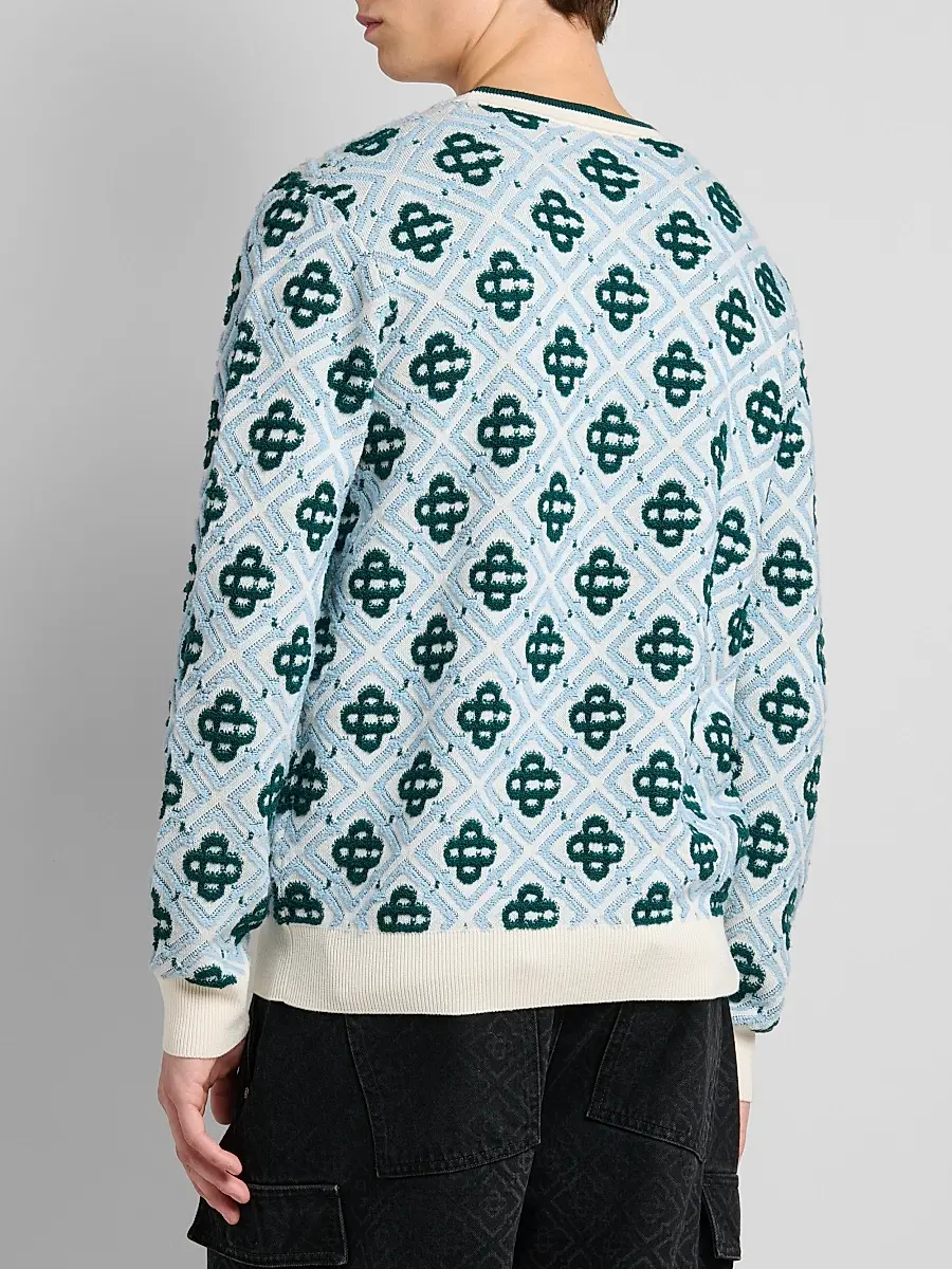 Casablanca Men's Monogram Wool Crewneck Sweater | Thumbnail 3 Casablanca Men's Monogram Wool Crewneck Sweater | Thumbnail 3