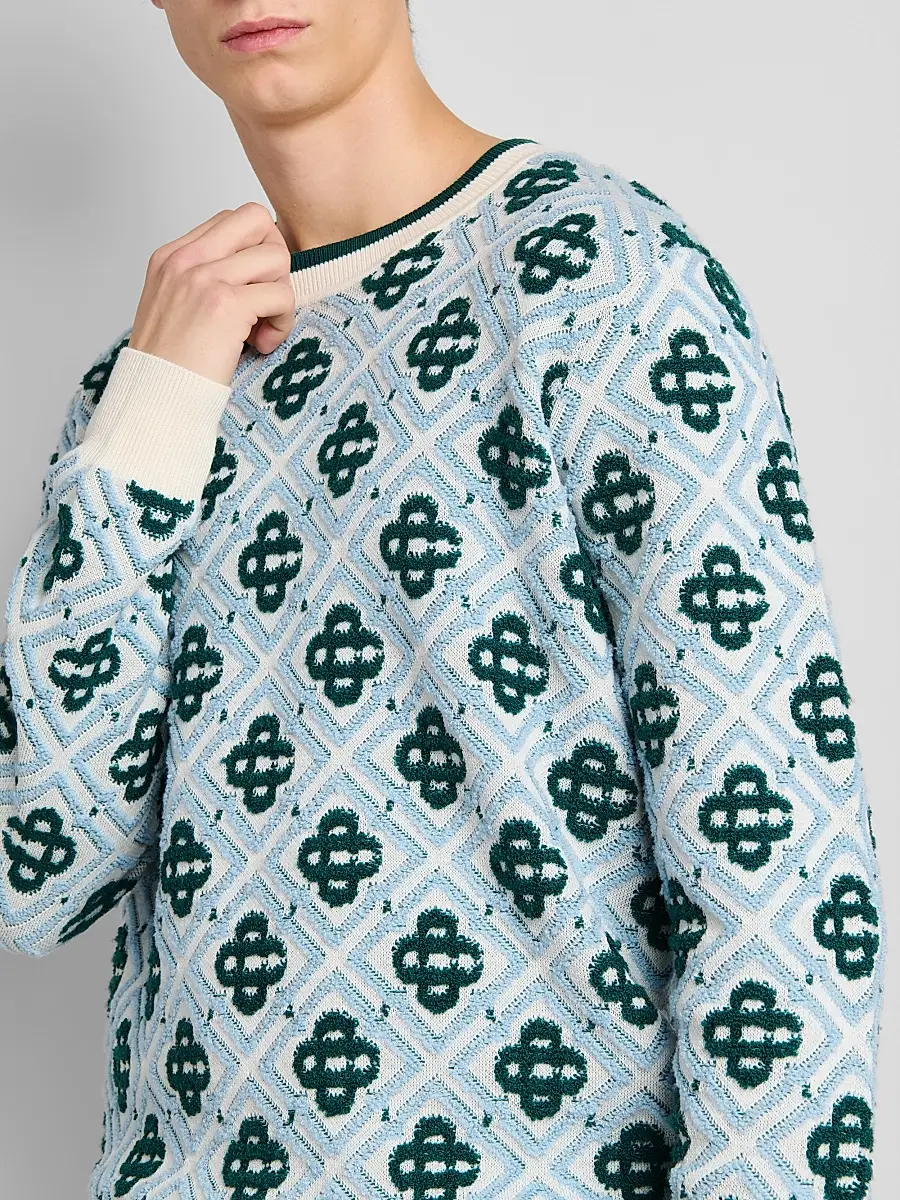Casablanca Men's Monogram Wool Crewneck Sweater | Thumbnail 5 Casablanca Men's Monogram Wool Crewneck Sweater | Thumbnail 5