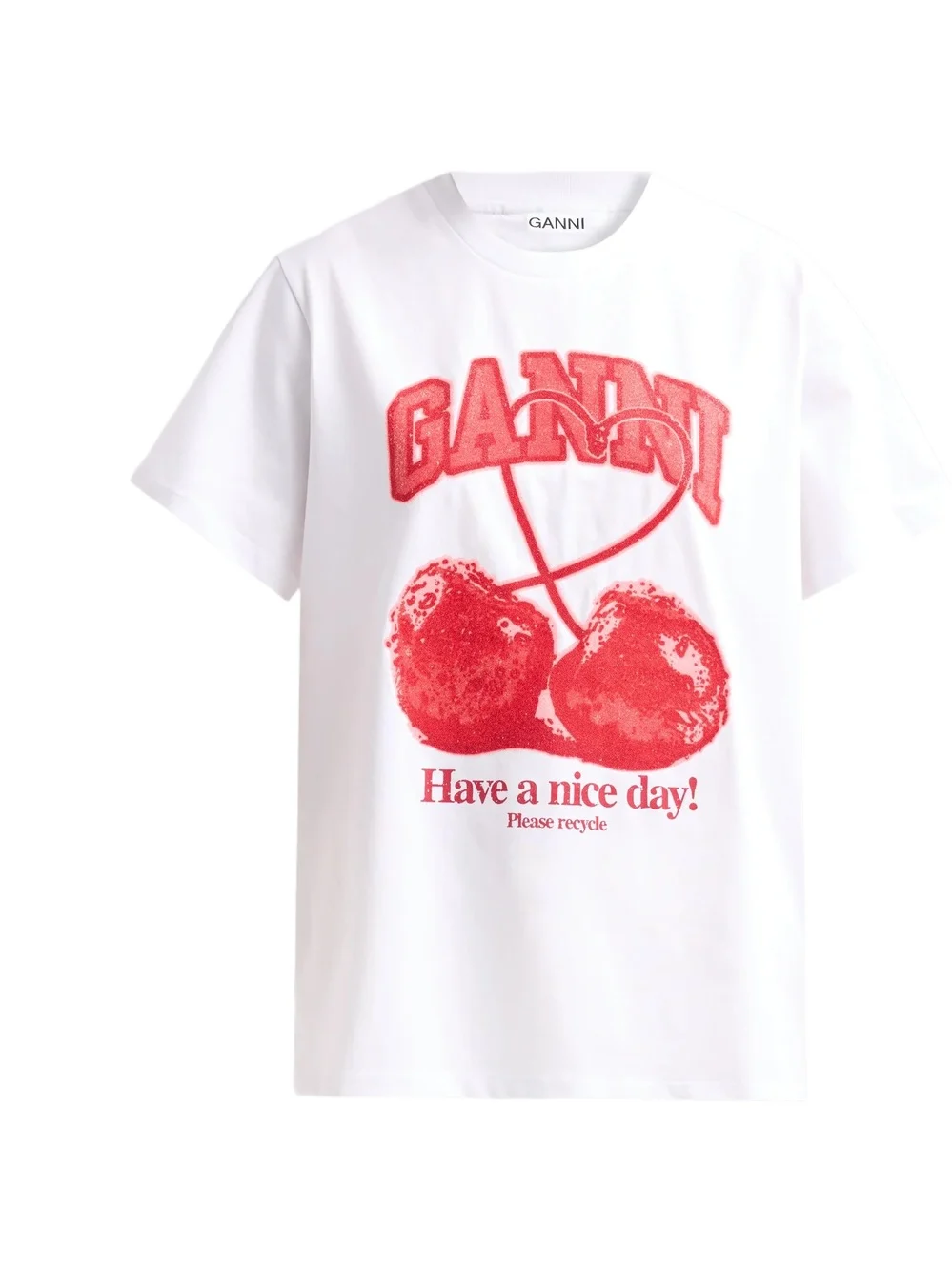 Women's Cherry Cotton Crewneck T-Shirt Women's Cherry Cotton Crewneck T-Shirt