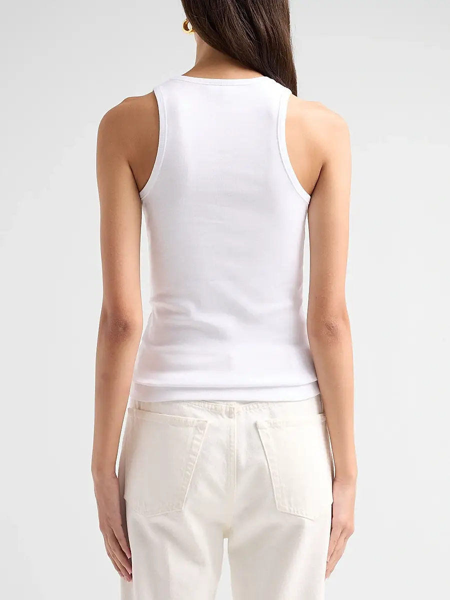 Ganni Women's Compact Rib Jersey Cherry Tank Top | Thumbnail 3 Ganni Women's Compact Rib Jersey Cherry Tank Top | Thumbnail 3