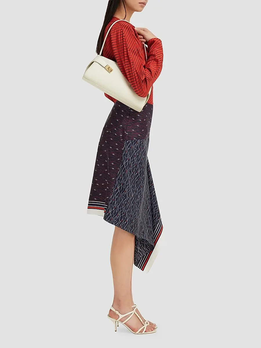 Ferragamo Women's East-West Hug Leather Shoulder Bag | Thumbnail 2 Ferragamo Women's East-West Hug Leather Shoulder Bag | Thumbnail 2