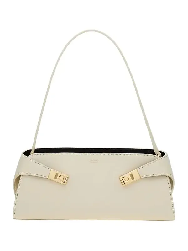 Women's East-West Hug Leather Shoulder Bag