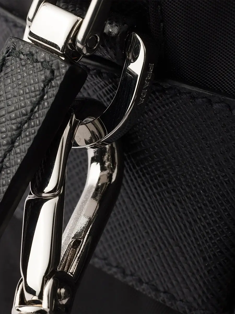 Prada Men's Re-Nylon and Saffiano Leather Shoulder Bag | Thumbnail 6 Prada Men's Re-Nylon and Saffiano Leather Shoulder Bag | Thumbnail 6
