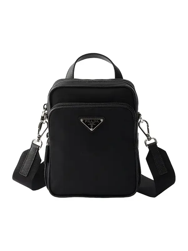 Prada Men's Re-Nylon and Saffiano Leather Shoulder Bag