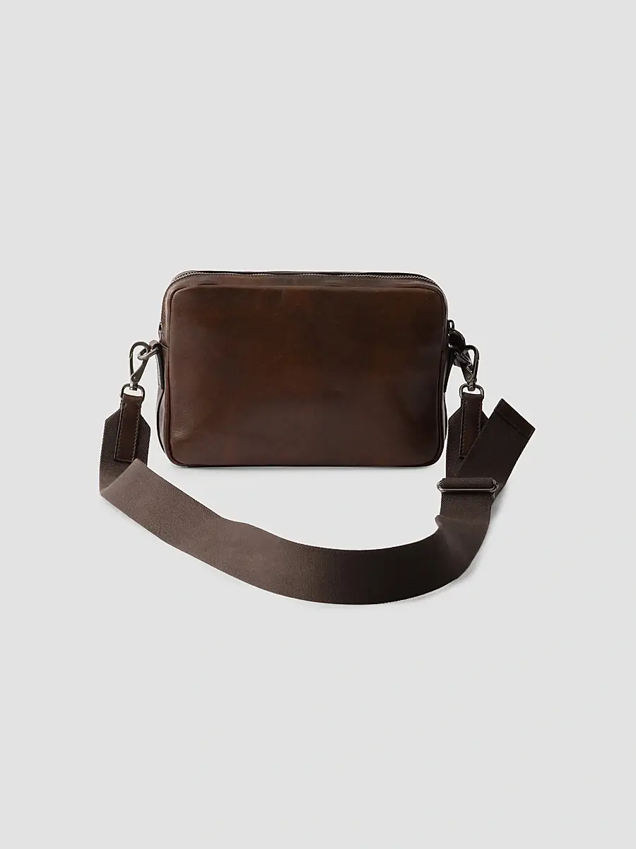 Prada Men's Leather Shoulder Bag | Thumbnail 4 Prada Men's Leather Shoulder Bag | Thumbnail 4