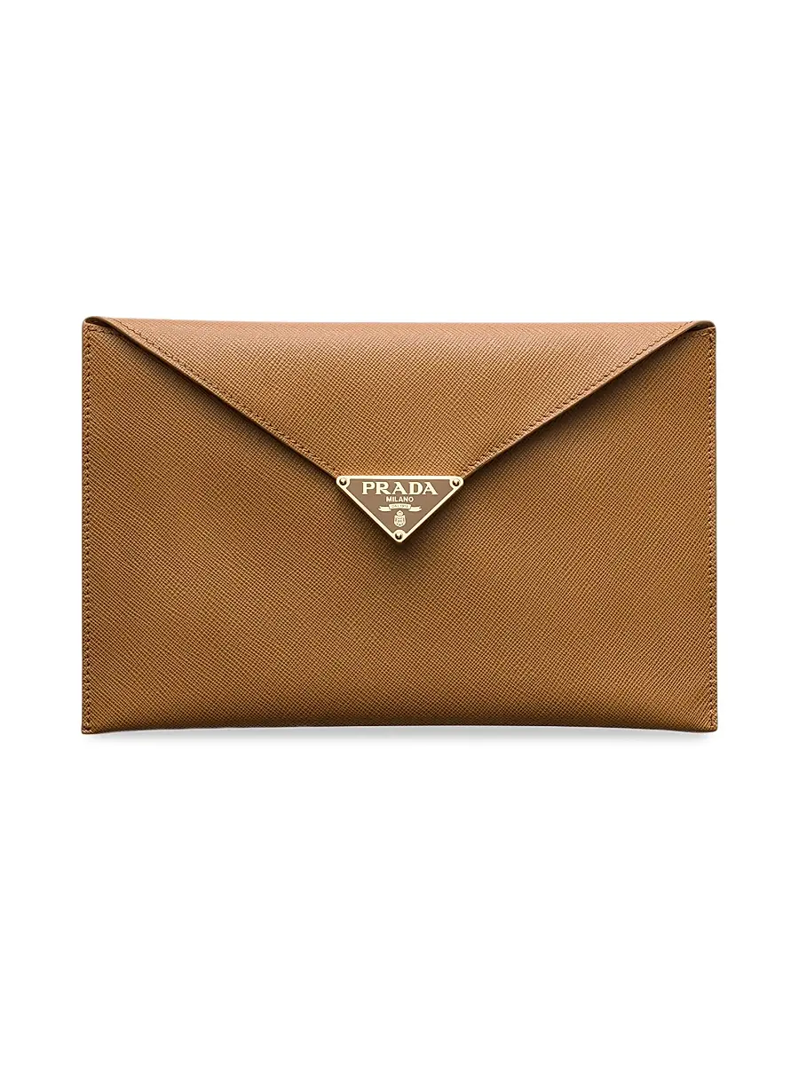 Prada Women's Saffiano Leather Envelope Clutch