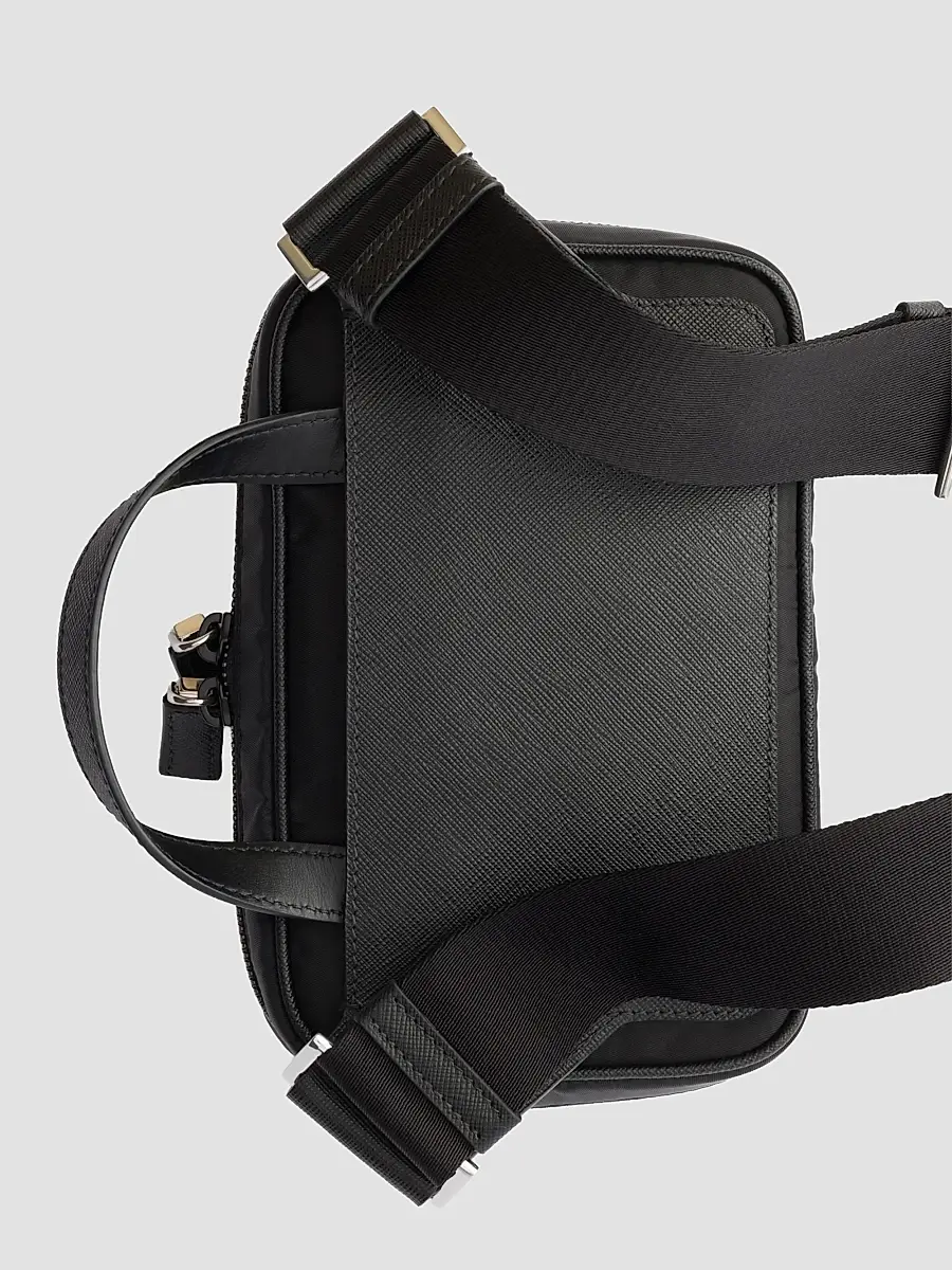 Prada Men's Re-Nylon and Saffiano Leather Shoulder Bag | Thumbnail 5 Prada Men's Re-Nylon and Saffiano Leather Shoulder Bag | Thumbnail 5