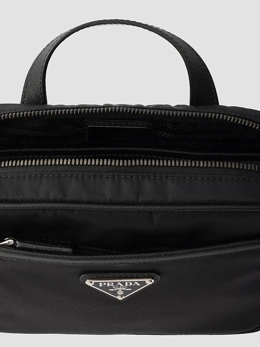 Prada Men's Re-Nylon and Saffiano Leather Shoulder Bag | Thumbnail 6 Prada Men's Re-Nylon and Saffiano Leather Shoulder Bag | Thumbnail 6
