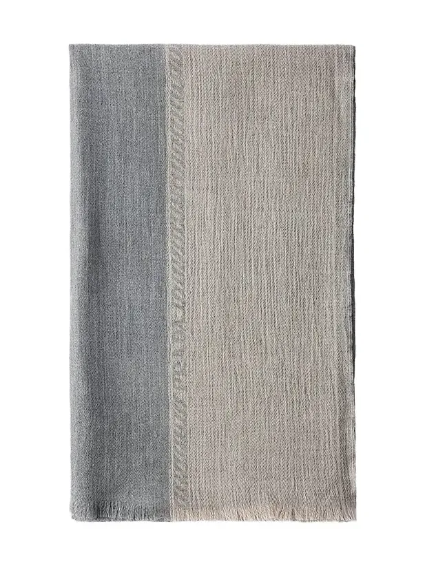 Prada Men's Wool and Silk Stole - Grey