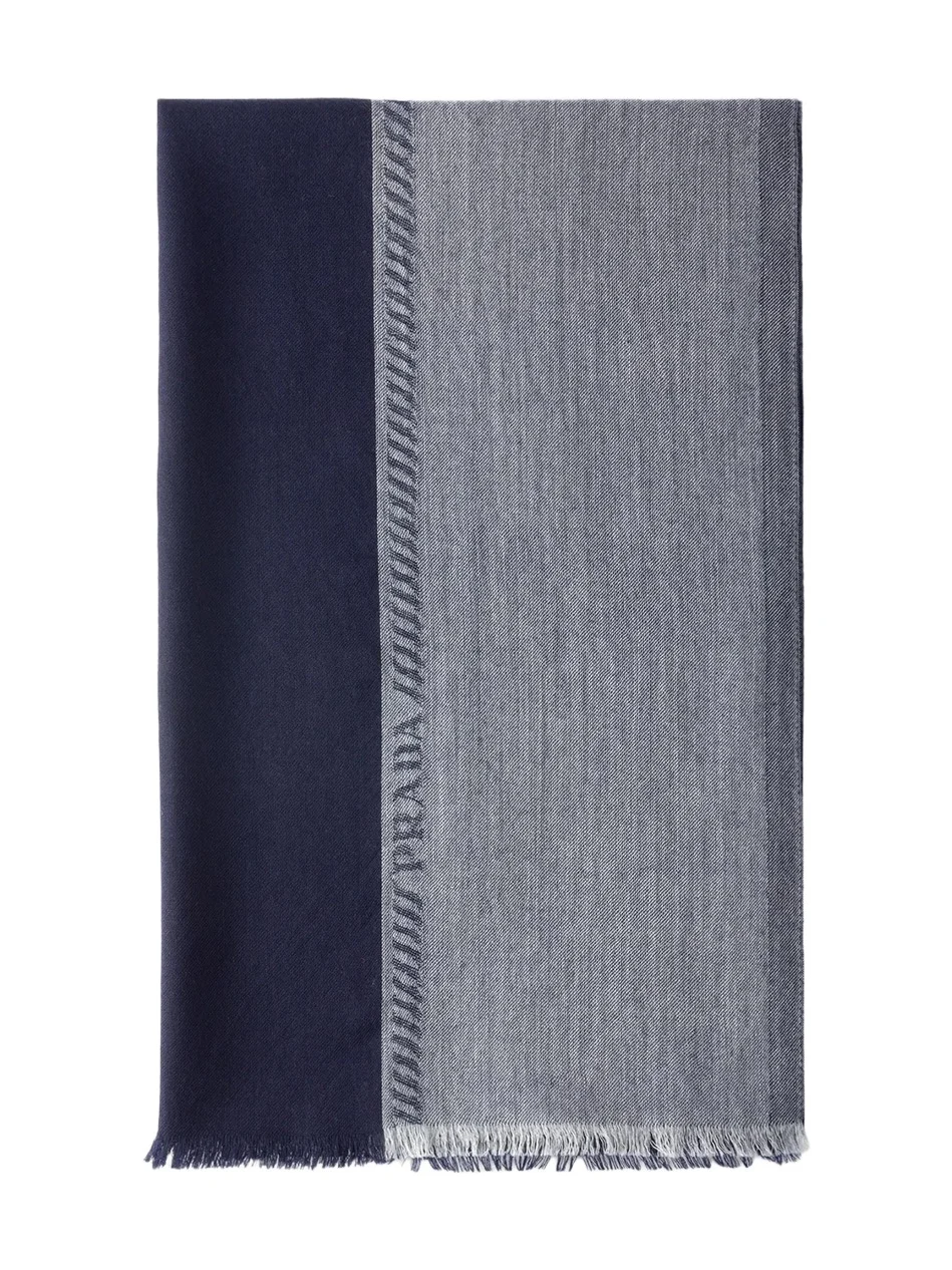 Men's Wool and Silk Stole - Blue Men's Wool and Silk Stole - Blue