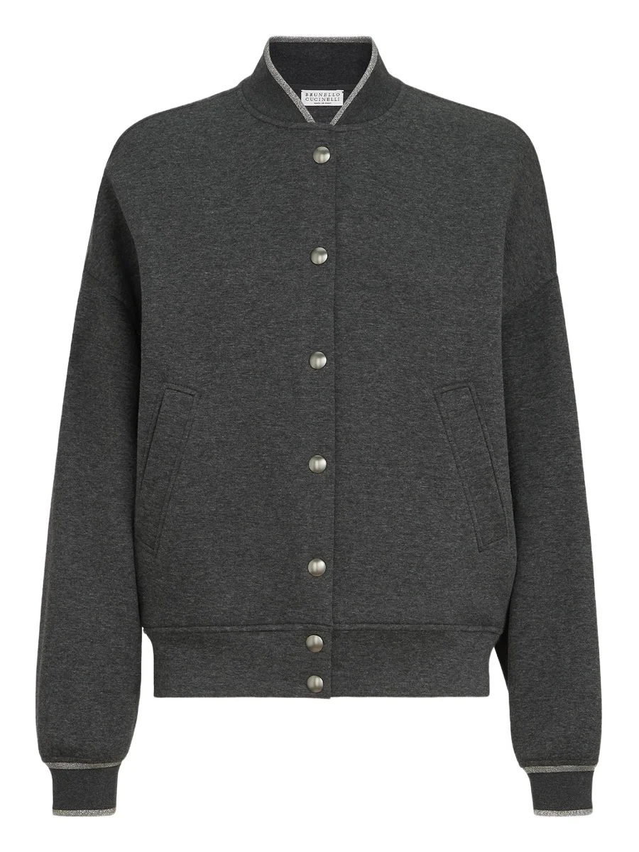 Women's Techno Cotton and Cashmere Interlock Bomber Jacket Women's Techno Cotton and Cashmere Interlock Bomber Jacket