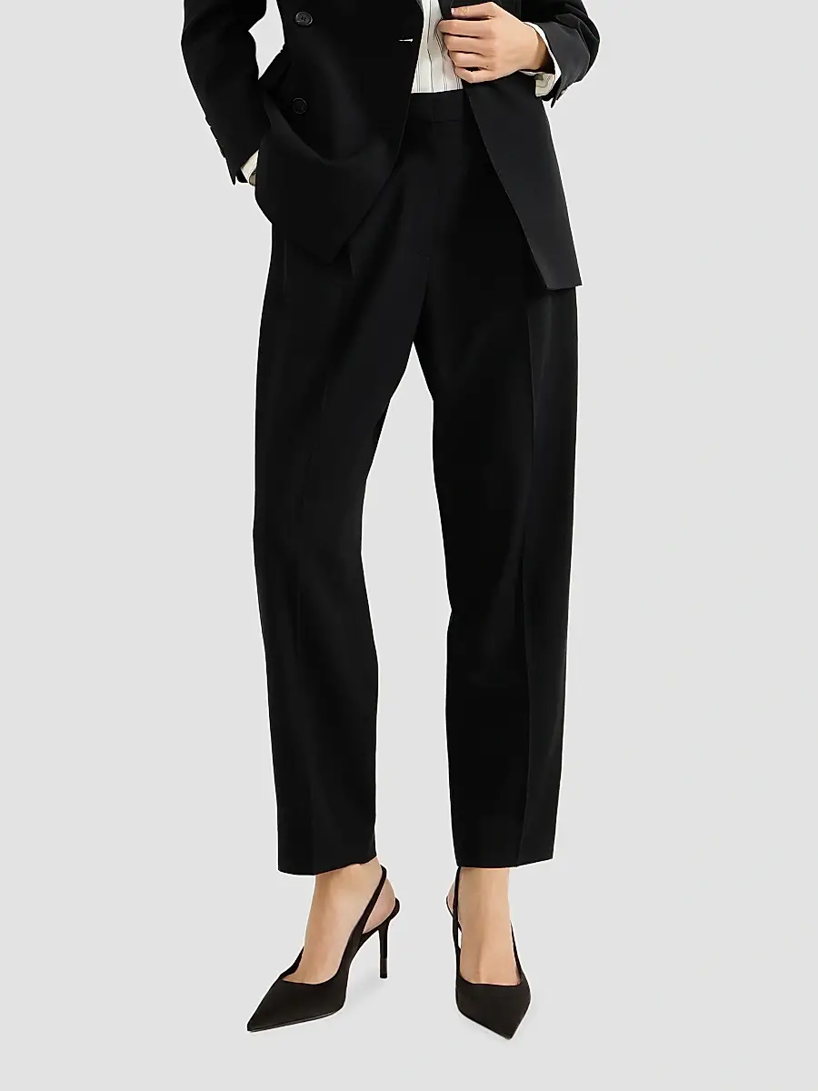 Brunello Cucinelli Women's Viscose and Virgin Wool Tuxedo Trousers | Thumbnail 5 Brunello Cucinelli Women's Viscose and Virgin Wool Tuxedo Trousers | Thumbnail 5