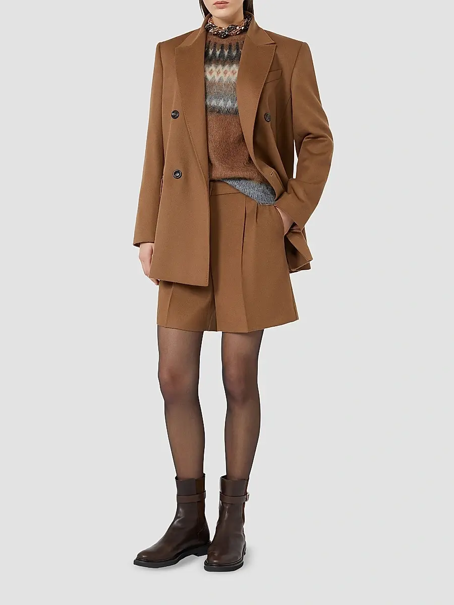 Max Mara Women's Wool Broadcloth Blazer | Thumbnail 2 Max Mara Women's Wool Broadcloth Blazer | Thumbnail 2
