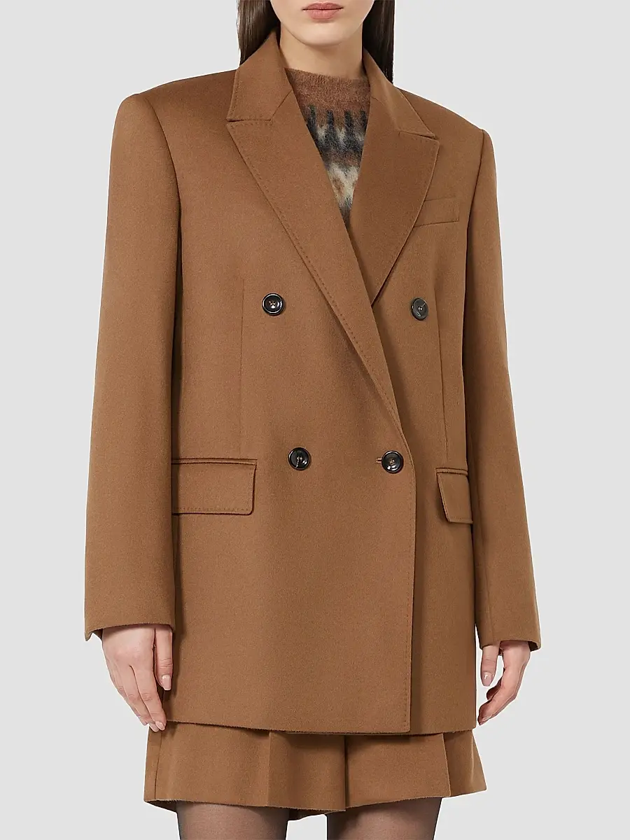 Max Mara Women's Wool Broadcloth Blazer | Thumbnail 3 Max Mara Women's Wool Broadcloth Blazer | Thumbnail 3