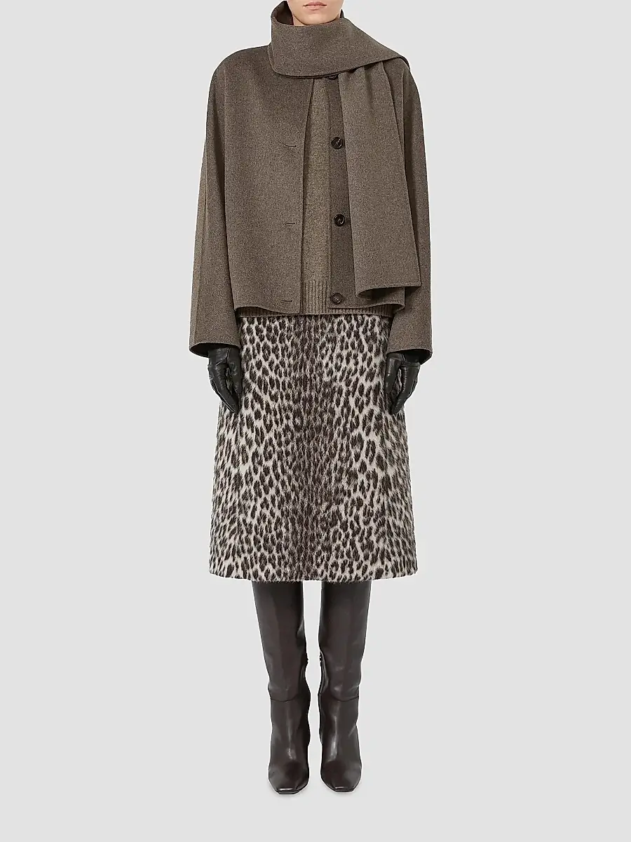 Max Mara Women's Jacquard Wool and Alpaca Calf Length Skirt | Thumbnail 2 Max Mara Women's Jacquard Wool and Alpaca Calf Length Skirt | Thumbnail 2