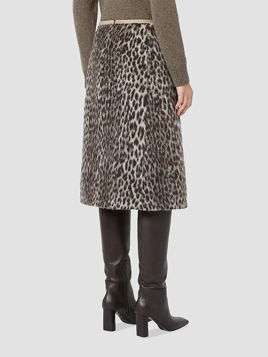 Max Mara Women's Jacquard Wool and Alpaca Calf Length Skirt | Thumbnail 4 Max Mara Women's Jacquard Wool and Alpaca Calf Length Skirt | Thumbnail 4