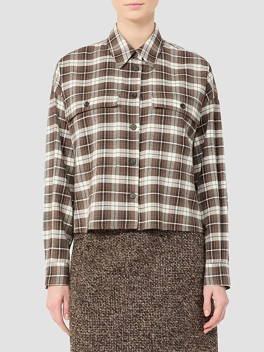 Weekend Max Mara Women's Wool and Cotton Flannel Shirt | Thumbnail 3 Weekend Max Mara Women's Wool and Cotton Flannel Shirt | Thumbnail 3
